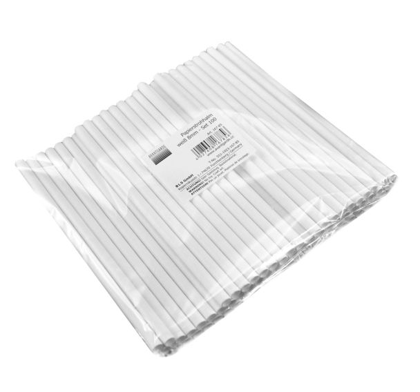 Paille carton Ø 8 mm (Set de 100)
