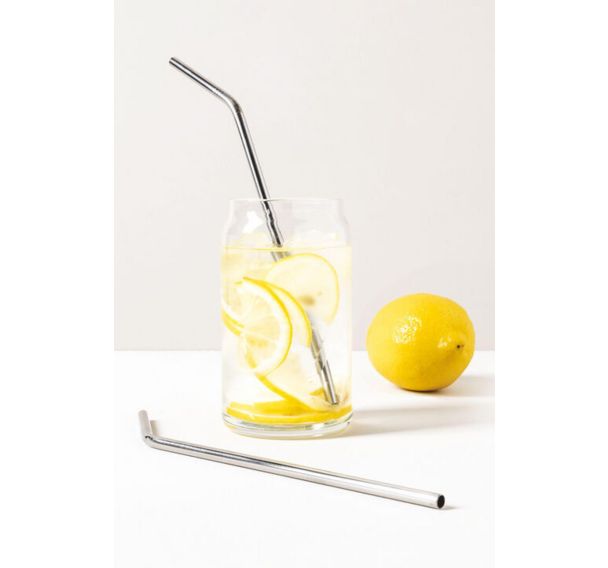 Paille coudée en acier - Lot de 12- In Situ