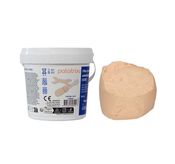 Pain de 500g pâte à modeler autodurcissante ocre