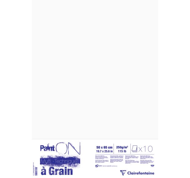 Paint'On à Grain Paquet 10 feuilles 50x65 250g