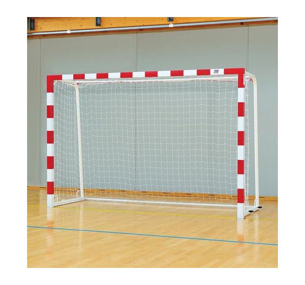 Paire buts hand haute compétition GES, mobile, acier, bicolore, avec 4 ancrages