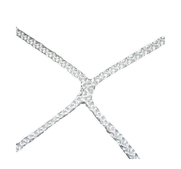 Paire de filets de buts foot à 11 - Européen blanc PPM 4mm maille 120mm