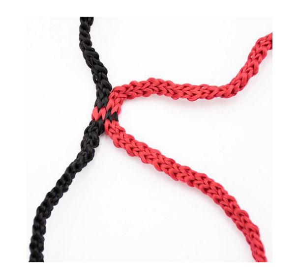 Paire de filets de buts foot à 11 - Européen noir/rouge PPM 4mm maille 120mm