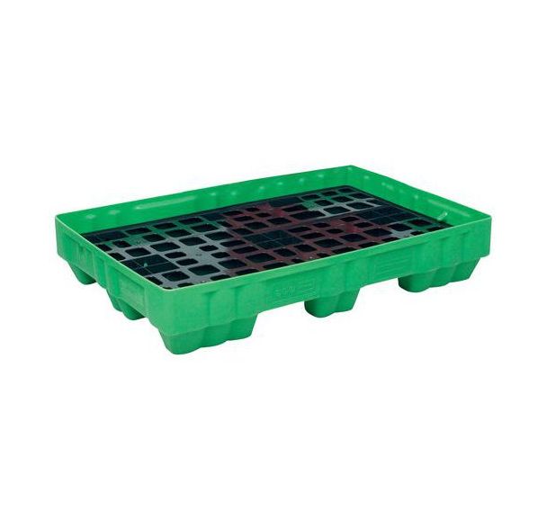 Palette de rétention PE 150 L caillebotis Noir