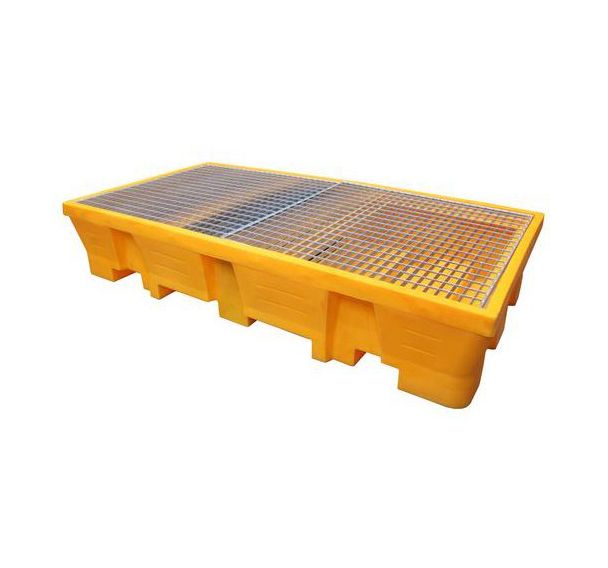 Palette de rétention maxi bi-conteneurs 1050 LITRES galvanisé