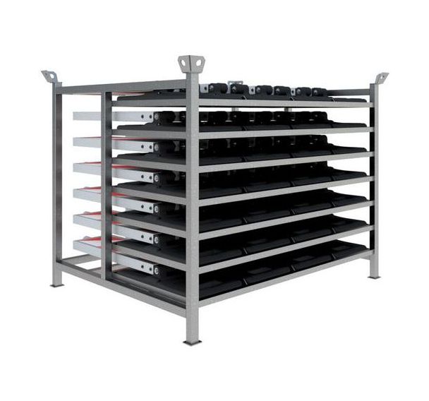 Palette de stockage et transport pour balises pliante