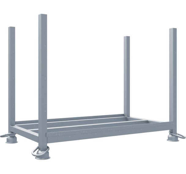 Palette empilable pour socles de clôture de chantier