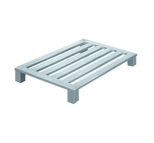 Palette plate en aluminium avec pieds angulaires - Zarges