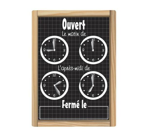 Pancarte horloge