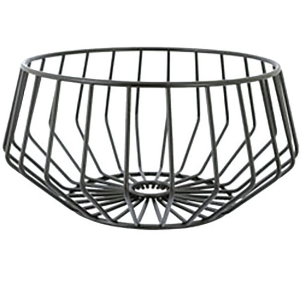 Panier à fruits noir avec 27 cm de diamètre