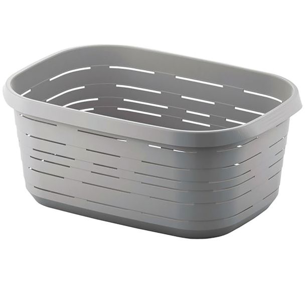 Panier à linge 48l signature gris