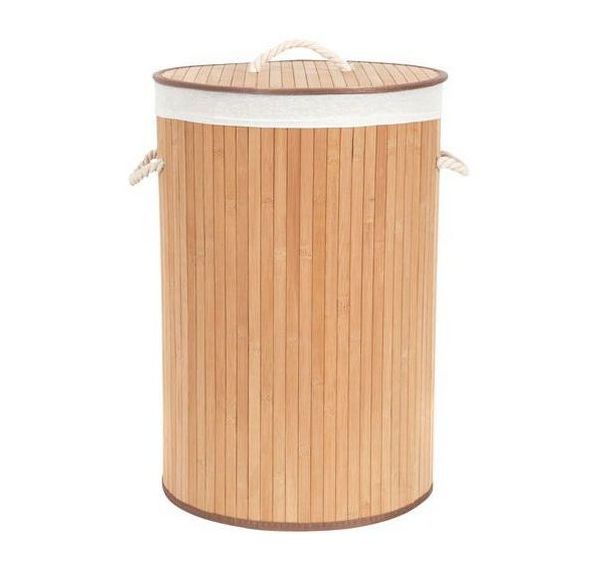 Panier à linge rond bambou