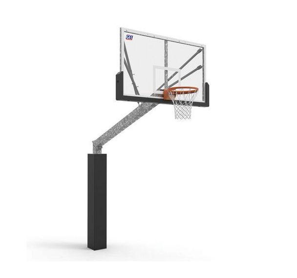 Panier basket 3x3 renforcé fixation sol hauteur 3.05m déport 2,25m GES