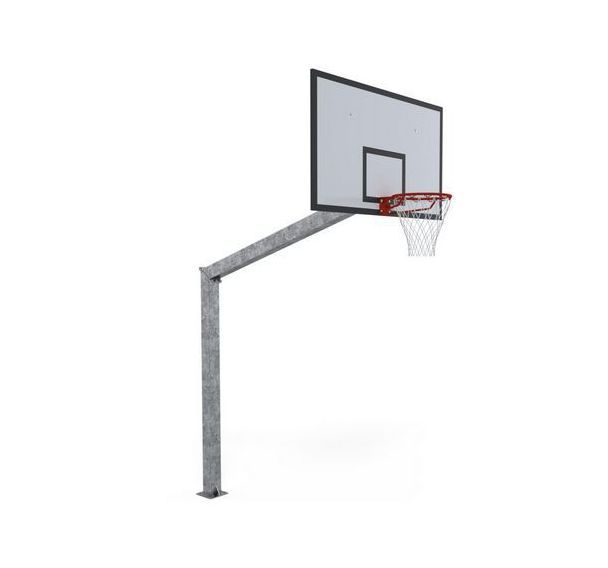 Panier de basket extérieur, fixation sur platine, déport 2,25m