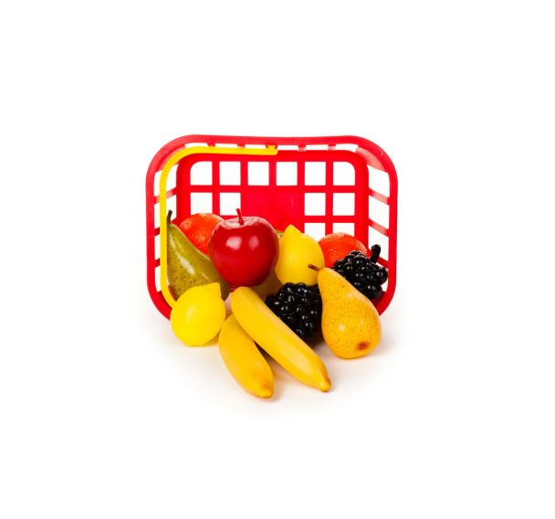 Panier plastique de 12 fruits assortis