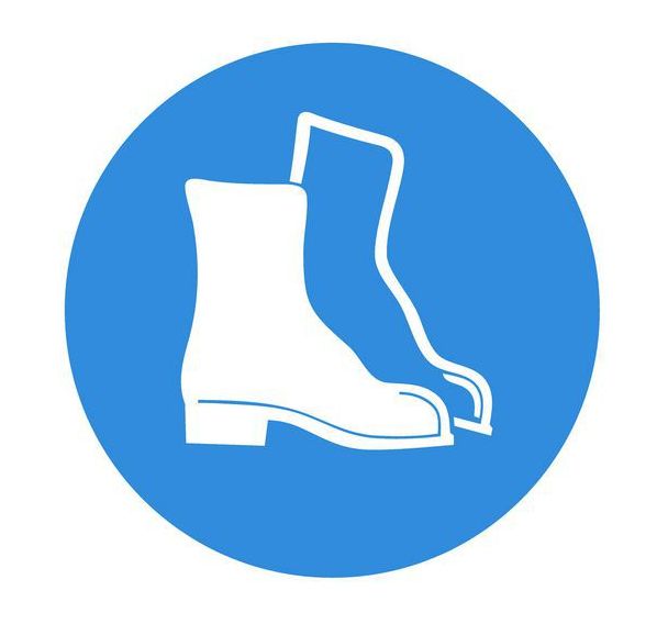 Panneau - Porter des chaussures de sécurité - Systemtext
