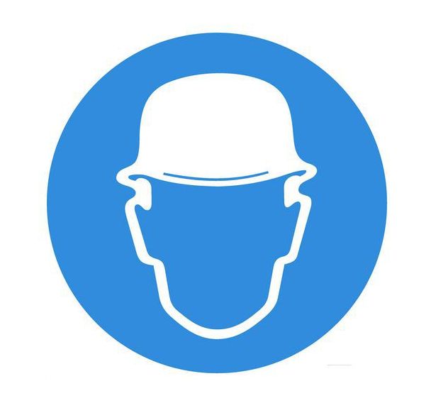 Panneau - Porter un casque de protection - Systemtext
