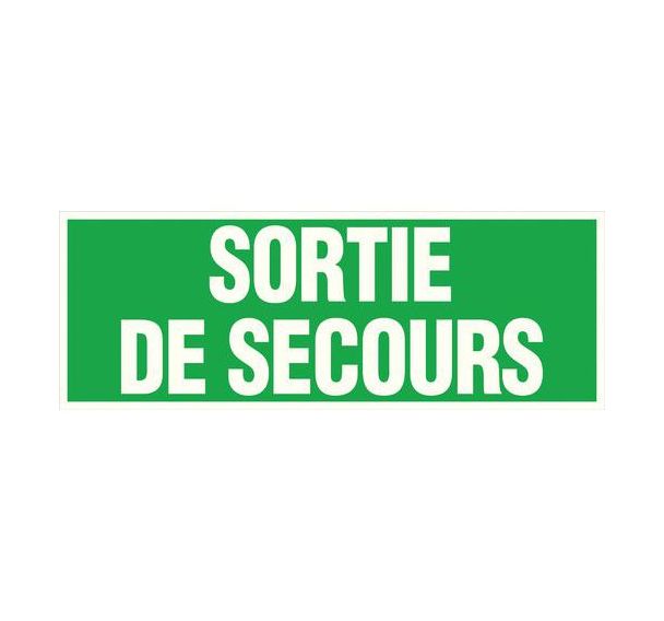 Panneau - sortie secours -
