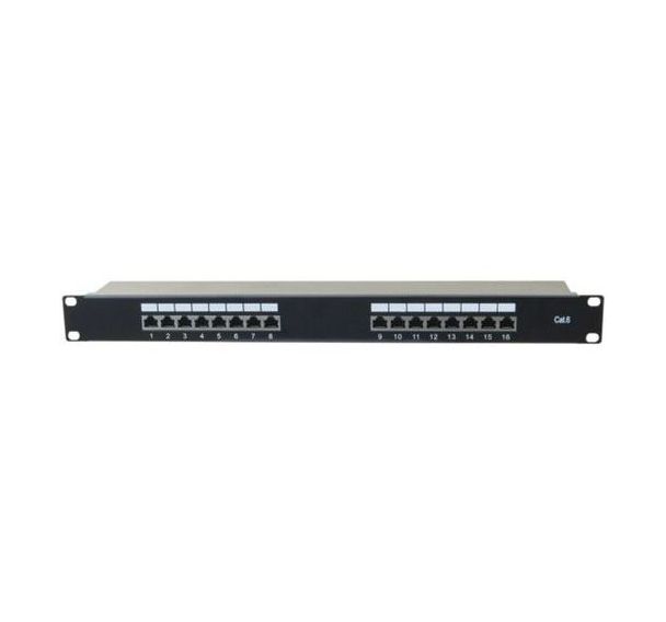 Panneau 19'' 1U 16 ports CAT6 stp connecteurs autodénudants