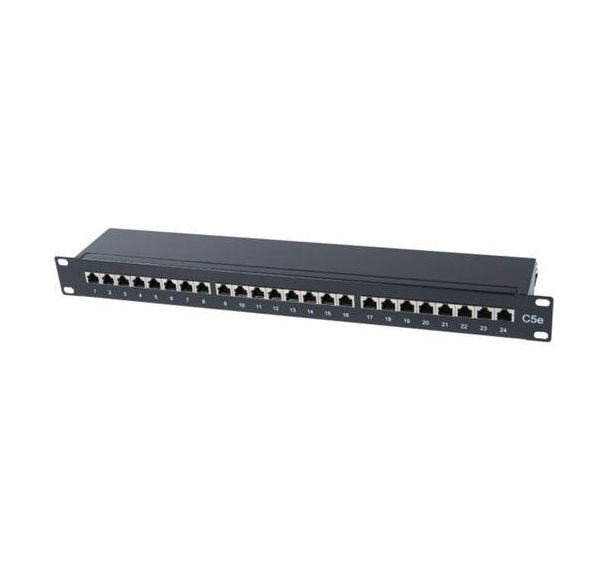 Panneau 19'' 1U 24 ports CAT5e stp connecteurs autodénudants