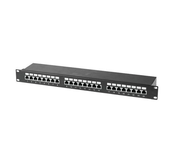Panneau 19'' 1U 24 ports CAT6 stp connecteurs autodénudants