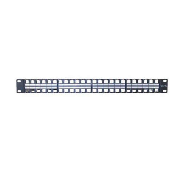 Panneau 1U 48 ports STP keystone avec supp cables