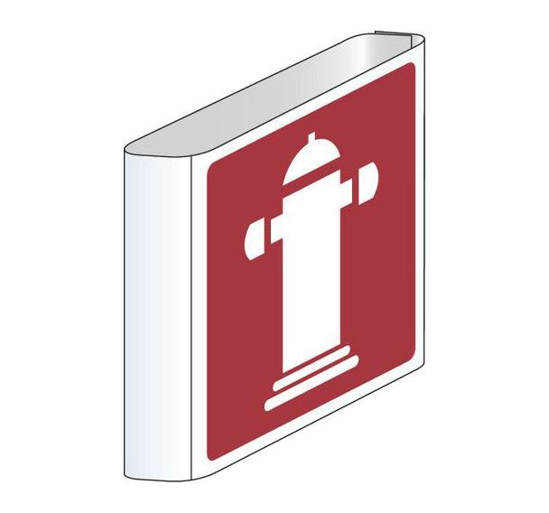 Panneau 20x20cm double face(borne véhicule des pompiers)