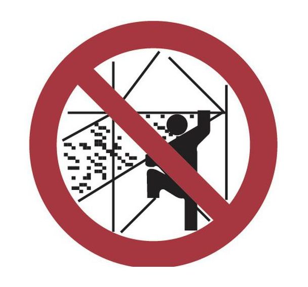 Panneau 20x20cm (ne pas monter extérieur des échafaudages)