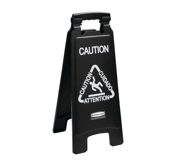 Panneau 2 côtés message ''Attention'' Rubbermaid