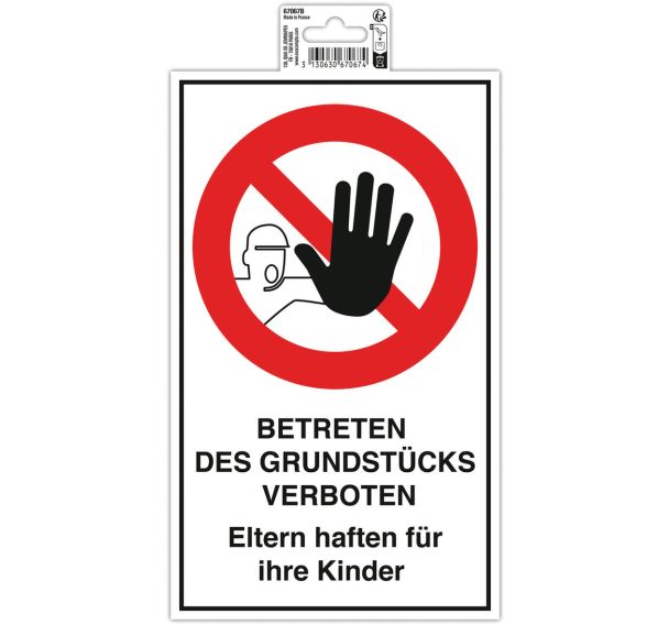 Panneau Accès interdit - 15x25 cm - Exacompta