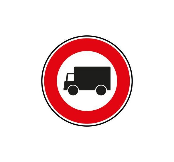 Panneau Accès interdit transport Marchandises classe 2 - Aximum
