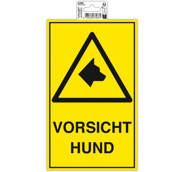 Panneau Attaque chien méchant - 25x15cm - Exacompta