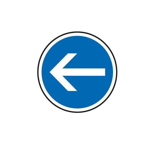 Panneau B21.2 Direction obligatoire à gauche classe 2 - Aximum