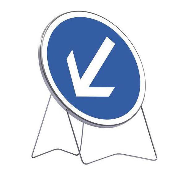 Panneau B21a2 Passage obligatoire à gauche - Taliaplast