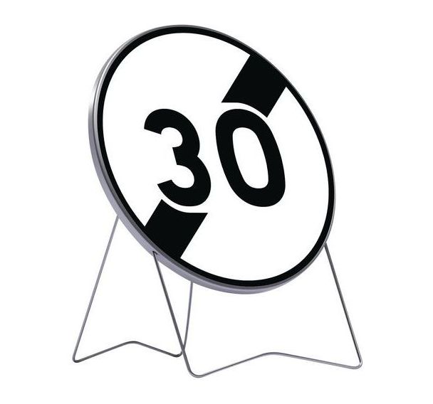 Panneau B33 Fin de limitation 30km/h - Taliaplast