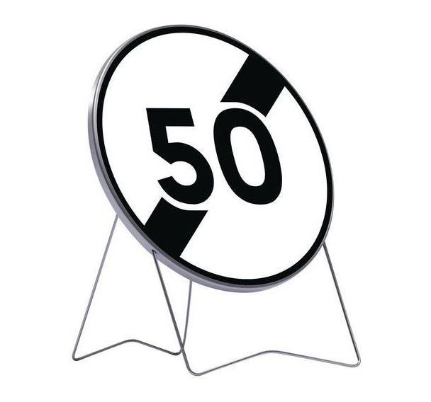 Panneau B33 Fin de limitation 50km/h - Taliaplast