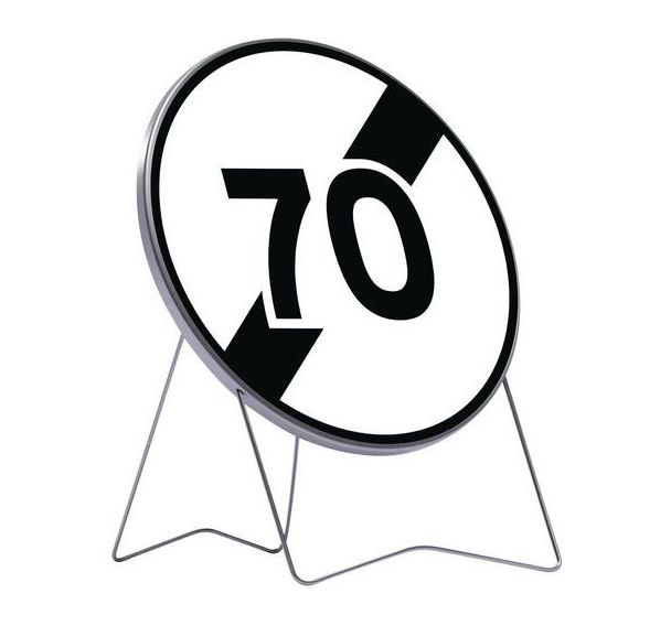 Panneau B33 Fin de limitation 70km/h - Taliaplast
