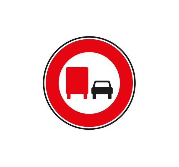 Panneau B3a Interdiction de dépasser PL classe 2 - Aximum