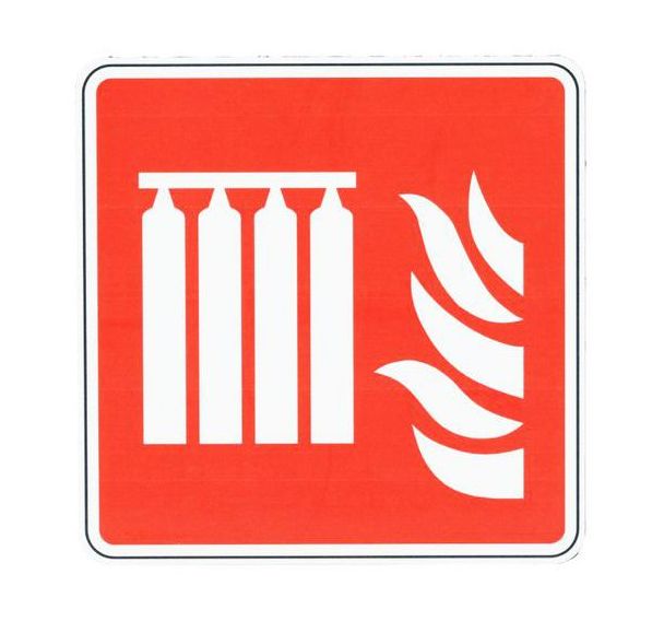 Panneau Batterie fixe d'extincteurs Aluminium 200x200 mm