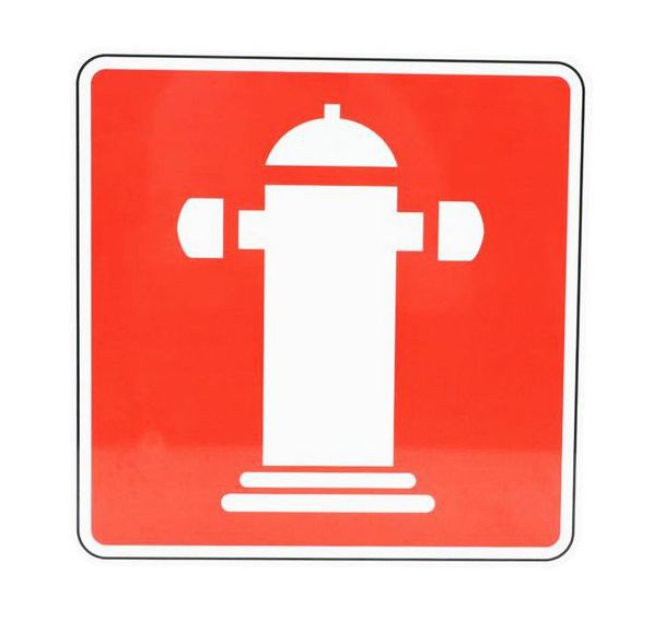 Panneau Borne pour véhicules pompiers Aluminium 350x350mm