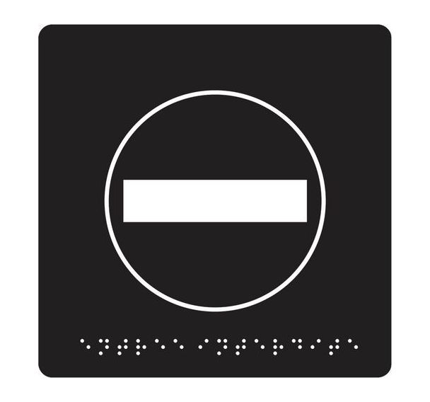 Panneau Braille - Entree interdite - Pavo