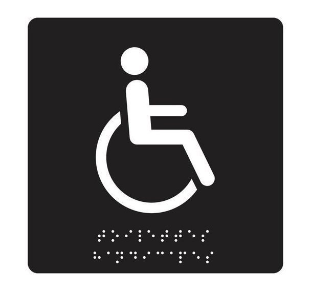 Panneau Braille - Toilette handicapé - Pavo