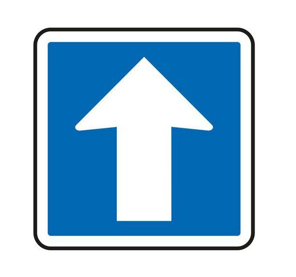 Panneau C12 Circulation à sens unique 700mm Classe 1