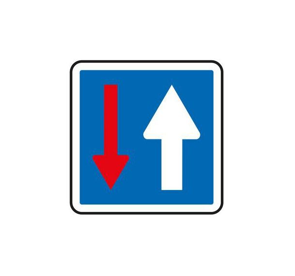 Panneau C18 Priorité circulation sens inverse 700mm classe 1