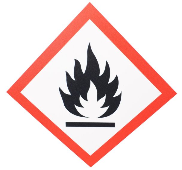 Panneau CLP - Inflammable - PVC - 120x120 mm