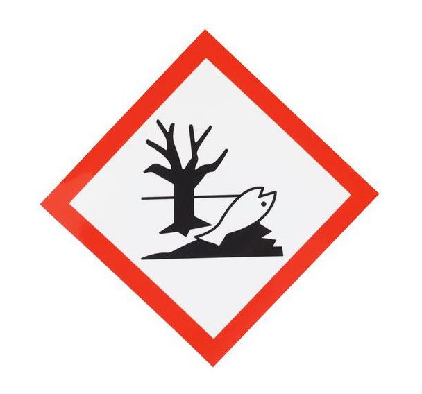 Panneau CLP - Risque environnemental - Adhésif - 120x120 mm