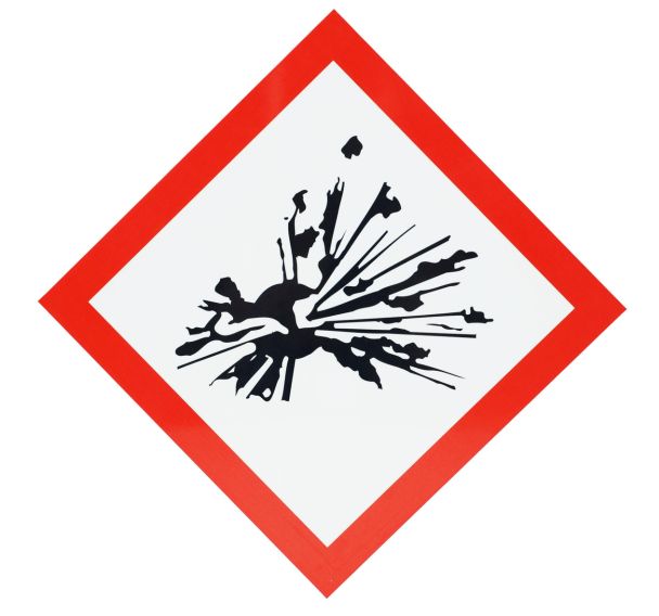 Panneau CLP - Risque explosion - Aluminium - 300x300 mm