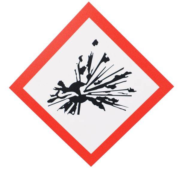 Panneau CLP - Risque explosion - PVC - 120x120 mm