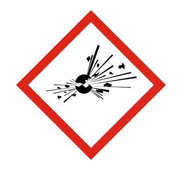 Panneau CLP - Risque explosion - PVC - 120x120 mm