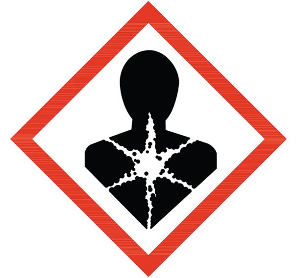 Panneau CLP - Risque sanitaire - Adhésif - 120x120 mm